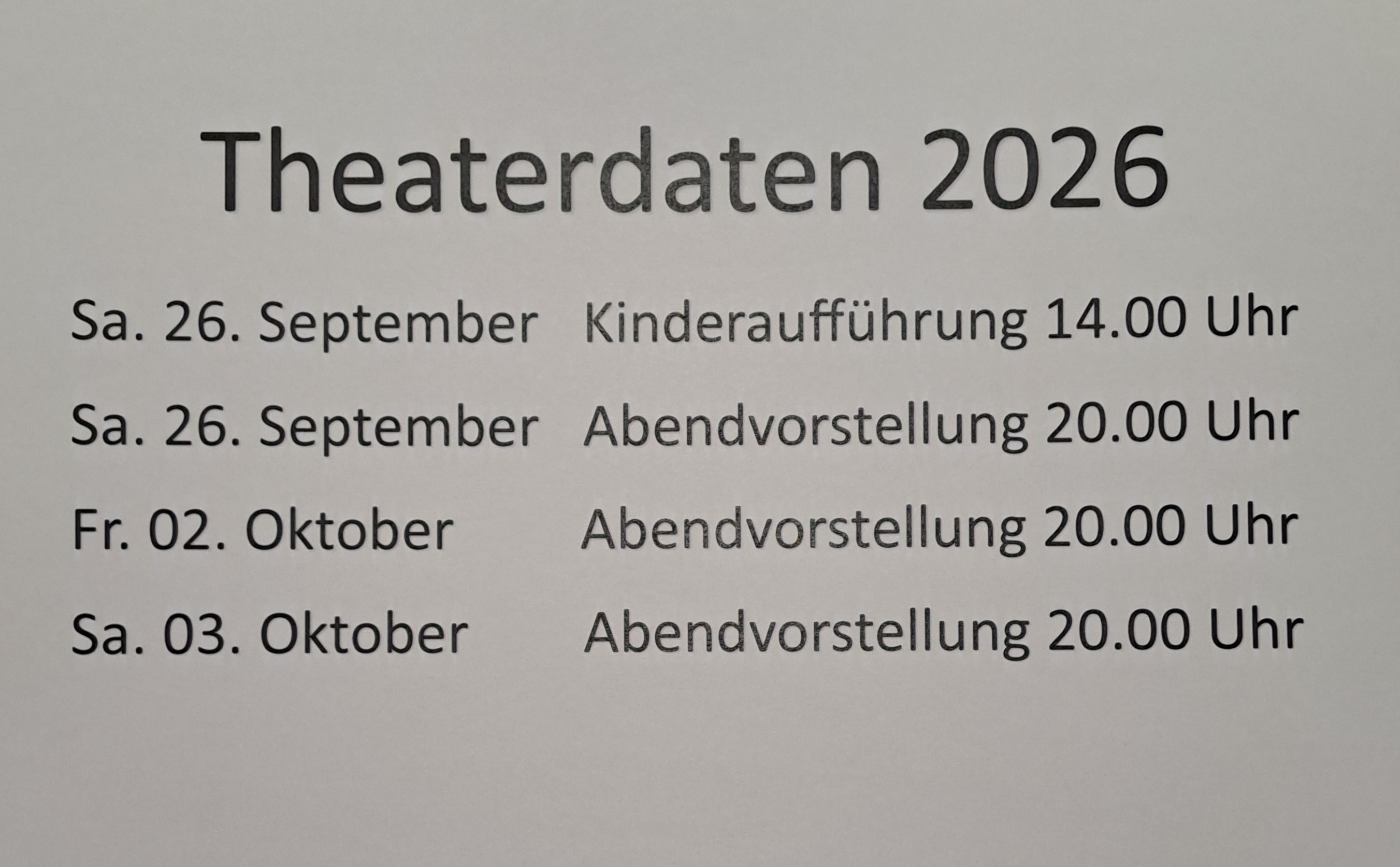 Theater 2026